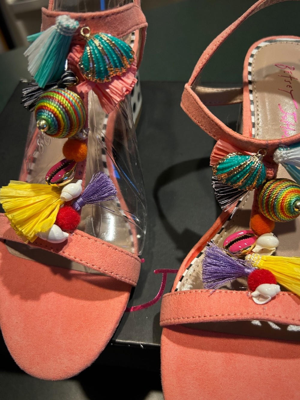 Betsey Johnson Dynah Sandal Block Heel size 6.5